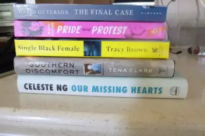 5 New Fiction Books dealing with issues of gender & race ((Black & oriental)). Read once. Brand new....