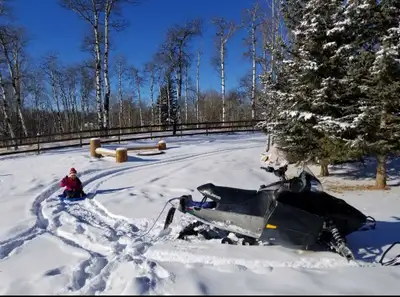 2009 Polaris Indy 550 IQ Shift snowmobile. Low kms, been used on our acreage only for the past 10 ye...