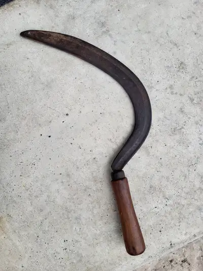 Vintage scythe farm tool