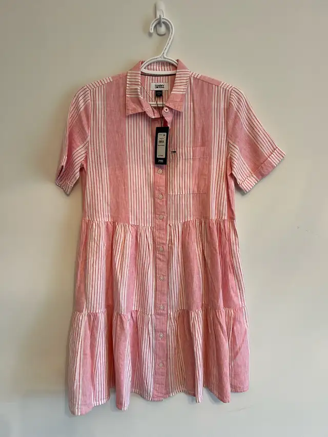 Tommy Hilfiger linen shirt dress XXS NWT (oversized) in Women's - Dresses & Skirts in Markham / York Region - Image 2