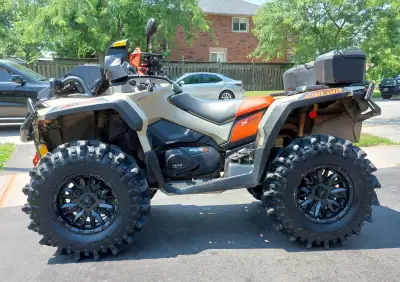 Full aluminum skid, snorkel, hand guards, warmers, storage box, 2 Dess keys, Motoslayer 30x9.5x14, u...