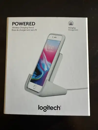 Brand New, In Box POWERED WIRELESS CHARGING STAND “ Logitech”, View more