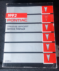 1992 Pontiac Trans Sport Service Manual 