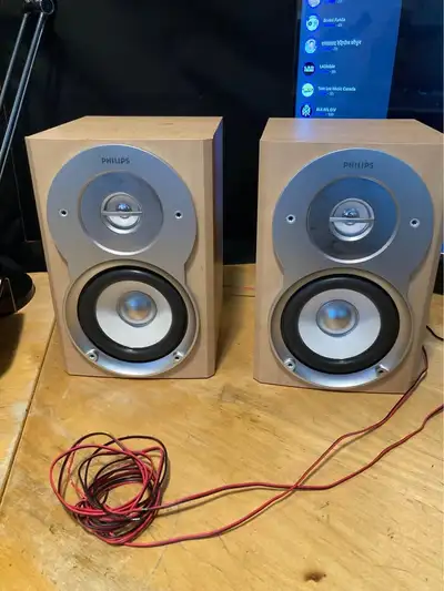 Philips Bookshelf Stereo Speakers, View more