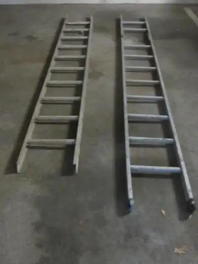 Free: 12 foot aluminum ladder x 2, View more