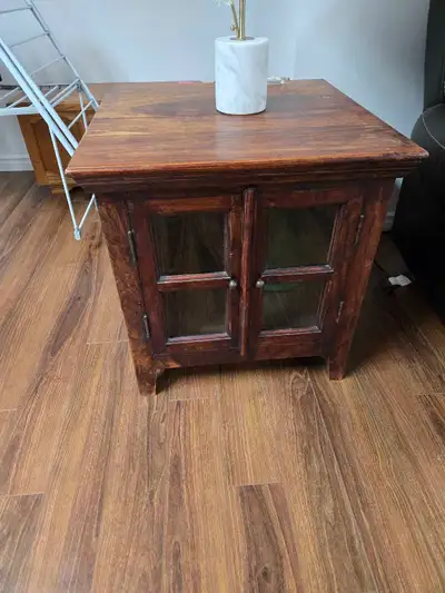 Wood side table, View more