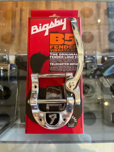 BIGSBY B5 VIBRATO KIT WITH FENDER “F” STAMP-Polished Aluminum, View more