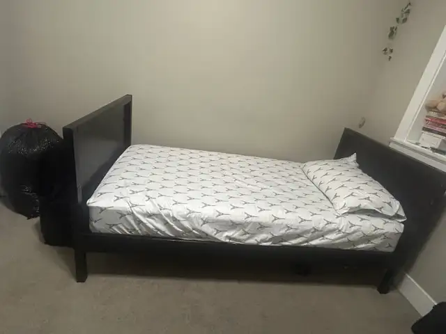 Twin Bedframe and Mattress  in Beds & Mattresses in Delta/Surrey/Langley - Image 2
