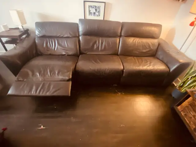 Leather Reclining Couch