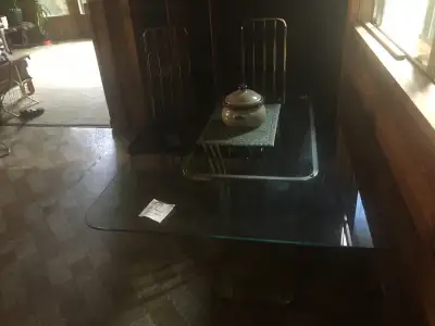 Brass-Glass Kitchen Table-Light Stand-Plant Stand, View more