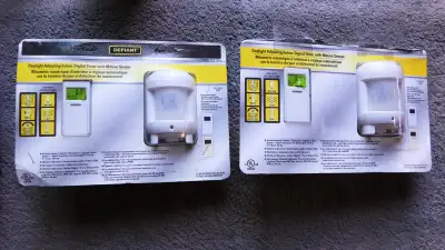 Two-Daylight Adjusting indoor digital timer with motion sensor., View more
