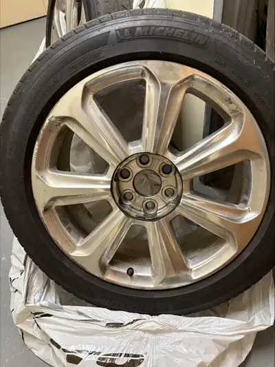 SOLD SOLD Where can you buy 4 OEM Steel rims & tires for $112 each? WOW!!! 4 FOUR used Tires & 20” R...