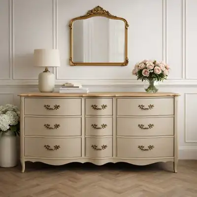 French Provincial 9-drawer solid wood dresser , View more