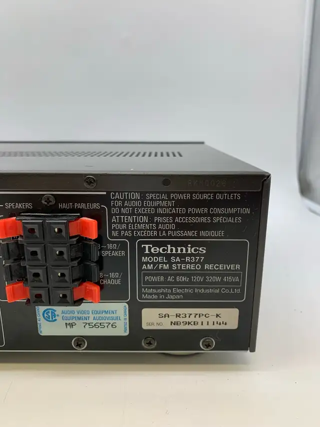 Technics SA-R377 Quartz Stereo Receiver - Tested in Stereo Systems & Home Theatre in City of Toronto - Image 6