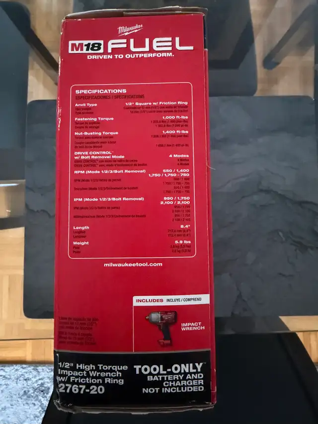 Milwaukee M18 Fuel 1/2” High Torque Impact Wrench in Power Tools in City of Toronto - Image 3