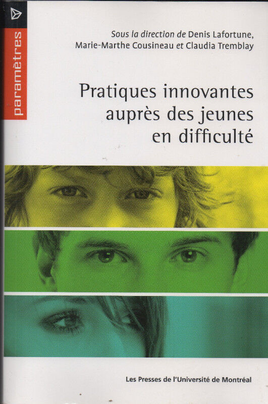 Pratiques innovantes auprès des jeunes en difficulté dans Manuels  à Longueuil/Rive Sud