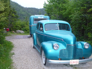 1940 Chevrolet and 1974 Trillium Travel Trailer