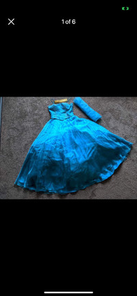 Sky blue gown/ bridal/ graduation dress