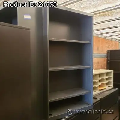 Flexflab Charcoal Bookshelf Bookcase w/ Adjustable Shelves, View more