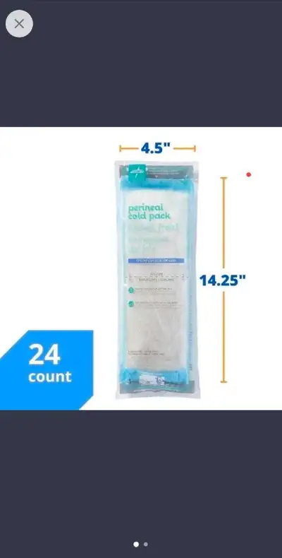 Medline Deluxe Perineal Cold Packs Adhesive Strip 4.5 x 14.25, View more