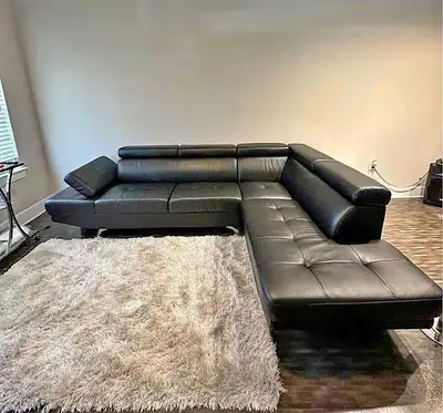 Headrest Sectional sofa in leather, View more