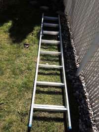 Aluminum ladder extends to 16ft