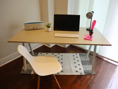 IKEA Trotten White and Beige Desk, View more
