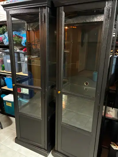 Two (2) Black Large Cabinets for Sale, View more