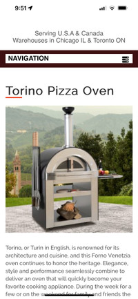 Forno Venetzia Torino 200 Wood Fired Oven