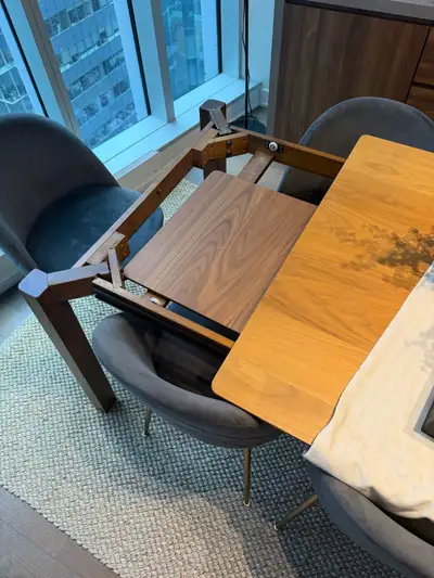 Purchased 2020 Good condition Structube polly chair -6 Structube dining table Original price of tabl...
