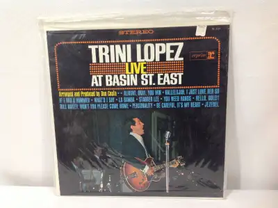 TRINI LOPEZ (LIVE AT BASIN ST. EAST) SEALED VINYL ALBUM