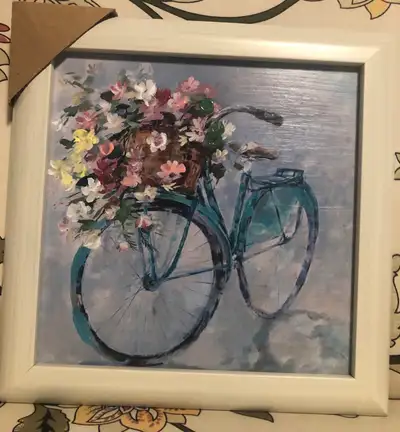 Allen Roth Bicycle Art 12 x 12 Inches, View more