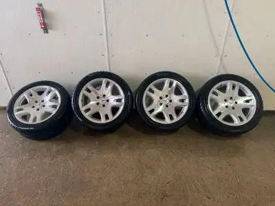 Mercedes 10 spoke 17”rims with 245/45R Pirelli tires. I would say in 8/10 condition. $500obo. Text f...