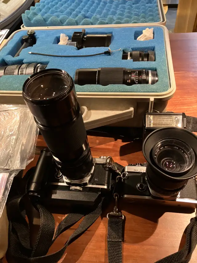 Olympus OM 2 SLR Camera Body, Multiple Lenses, Pelican Cas in Cameras & Camcorders in Bridgewater - Image 3