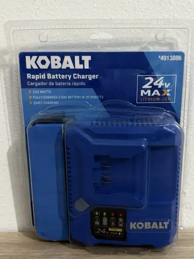 Brand new kobalt 24v rapid battery charger in it's original packaging Location: Keswick or New marke...