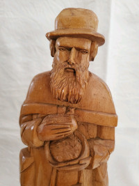 Vintage Hand Carved Wooden Folk Art Figure