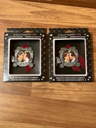 NEW Pewter ornaments with ribbons, View more