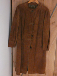 Lady's suede leather coat made in Germany fully lined