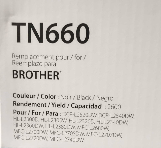 Brother TN 660 High Yield Toner in Printers, Scanners & Fax in North Bay - Image 2