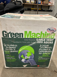  Green machine, solar powered Gable vent