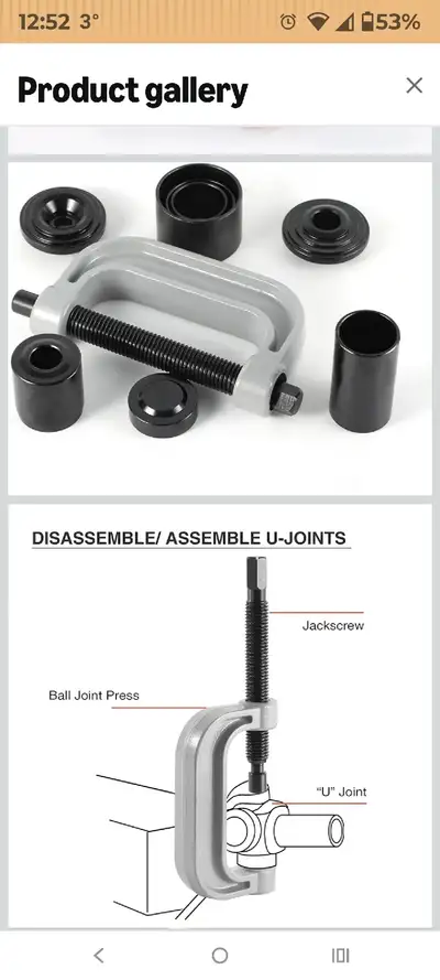Ball joint removal tool set , View more