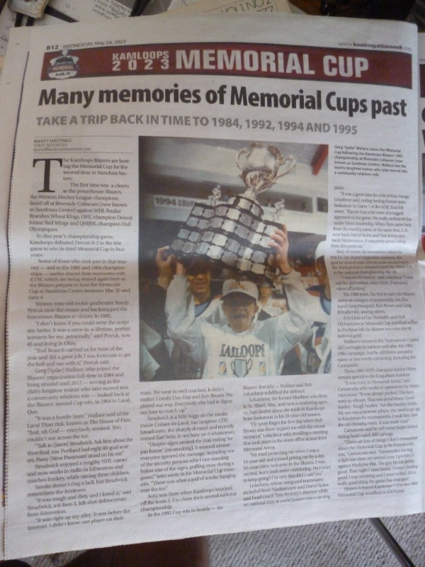 2023 Memorial Cup Kamloops This Week insert Peterborough Petes Arts
