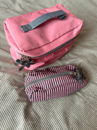 Pink pencil case and storage bag