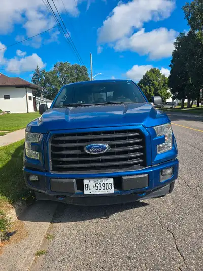 2017 Blue Ford F-150 xlt Truck Open to offers Runs good Just replaced intake manifold, spark plugs,...