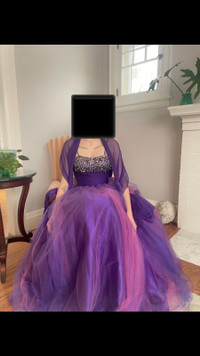 Beautiful Purple Prom Dress (WORN ONCE) $400 (can lower to $350)
