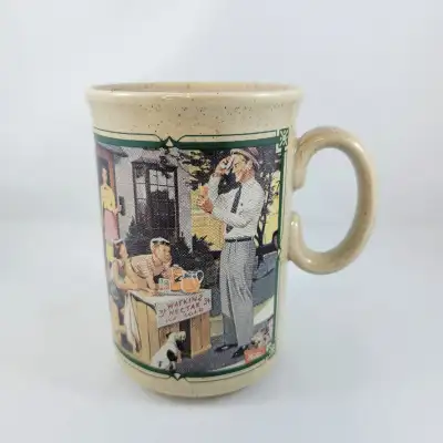 Watkins Mug Cup 1955 Calendar Almanac Coffee Stoneware Made In E, View more