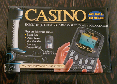 Excalibur Executive 5 in 1 Casino Game and Calculator - Handheld Electronic. New in box. Contactless...