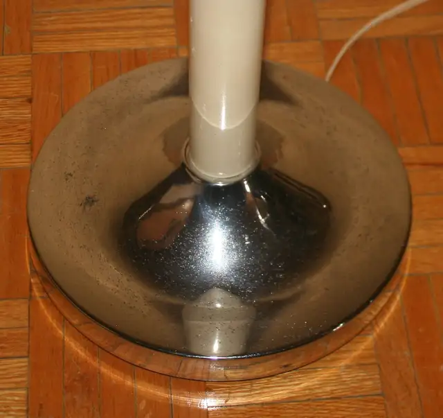 Vintage MCM Chrome and Wood Floor Lamp with Tulip Glass Shade in Indoor Lighting & Fans in City of Toronto - Image 8