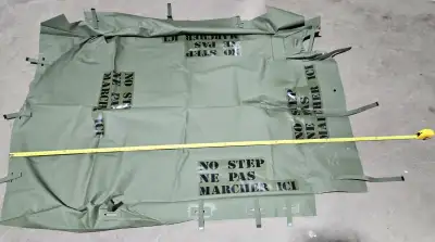 I have a couple of these tarps purchased from the purchased from the Canadian Forces. There is not N...