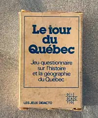 Le tour du Québec (jeu questionnaire sur l’histoire et la géo….)